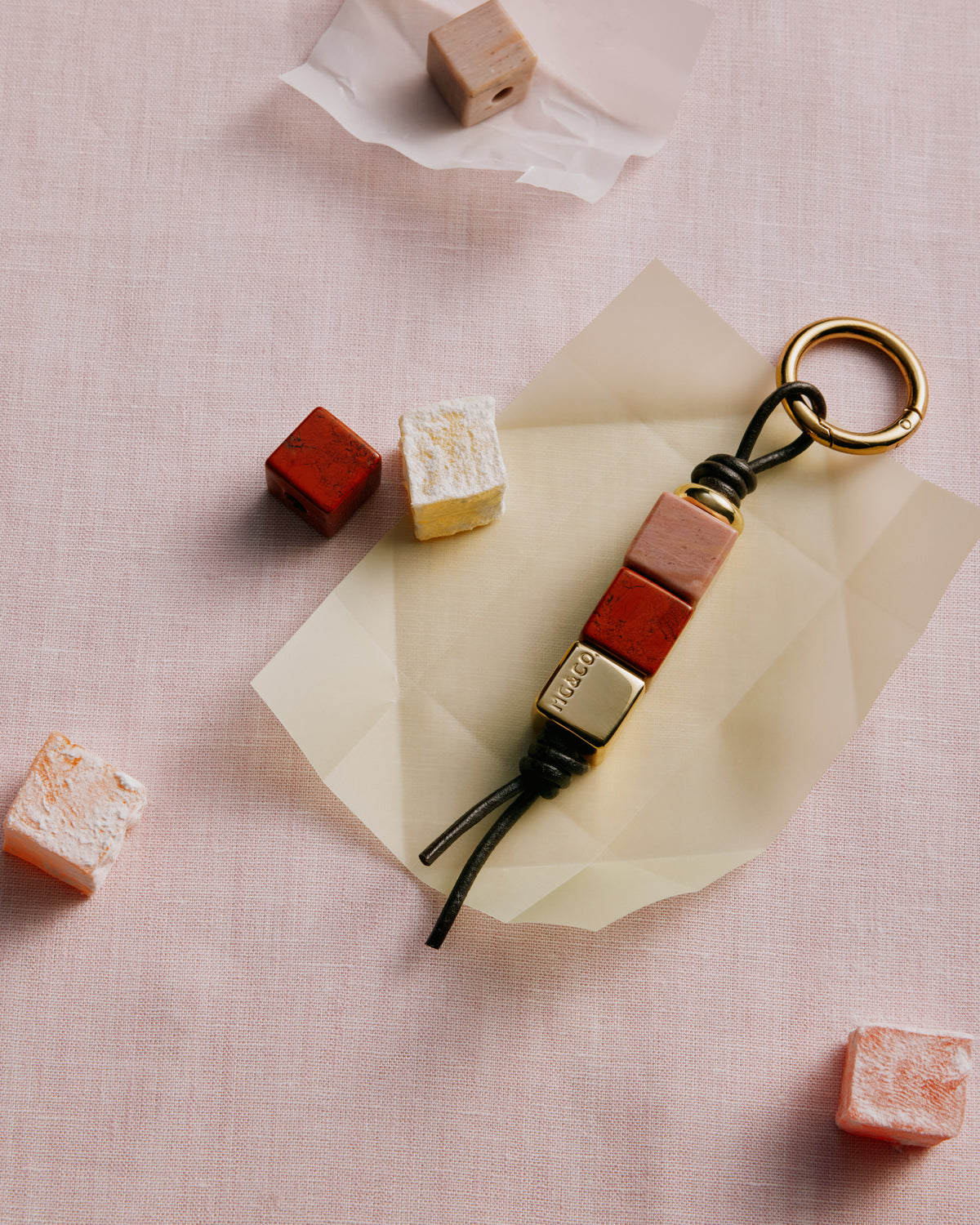 Jewel Keyring, Red Jasper
