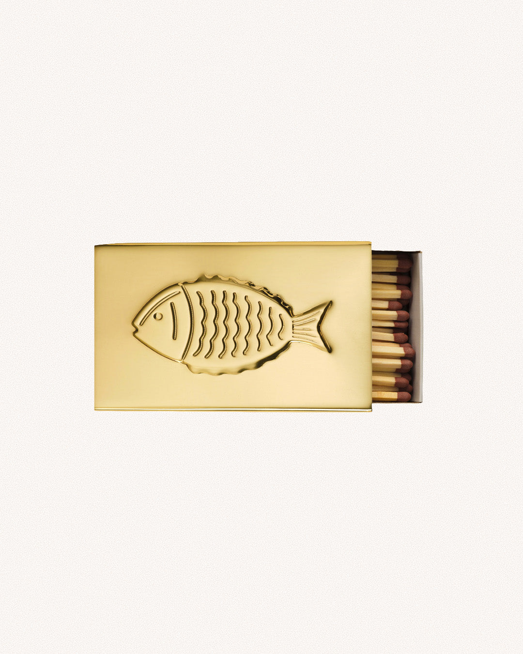 Fish Matchbox Sleeve, Brass