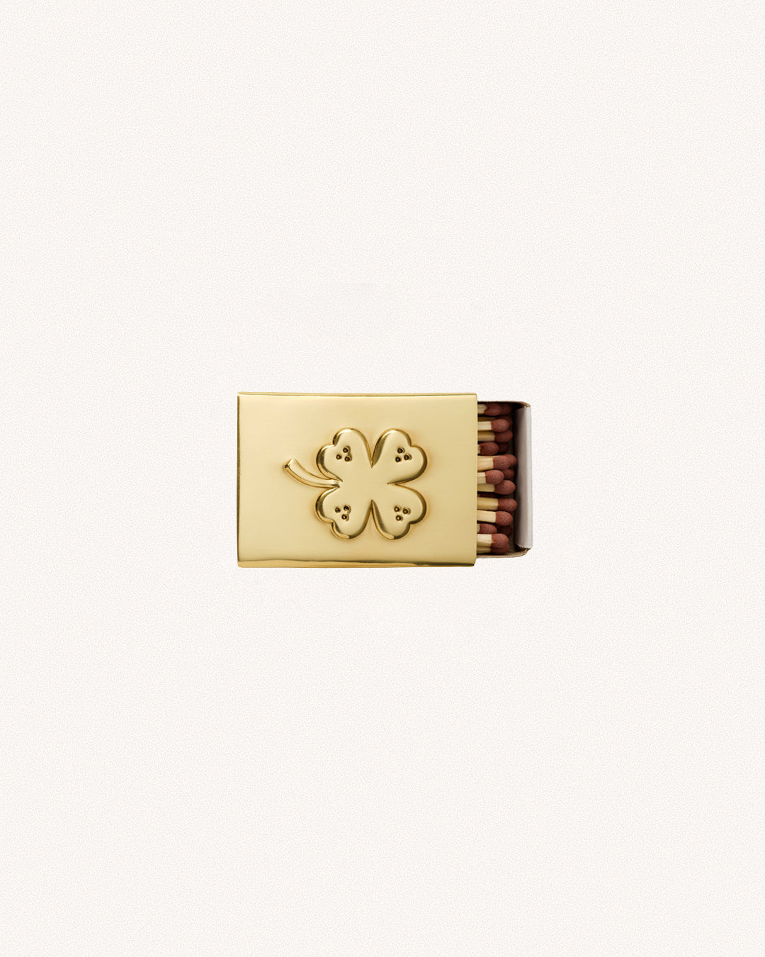 Clover Matchbox Sleeve, Brass, Mini