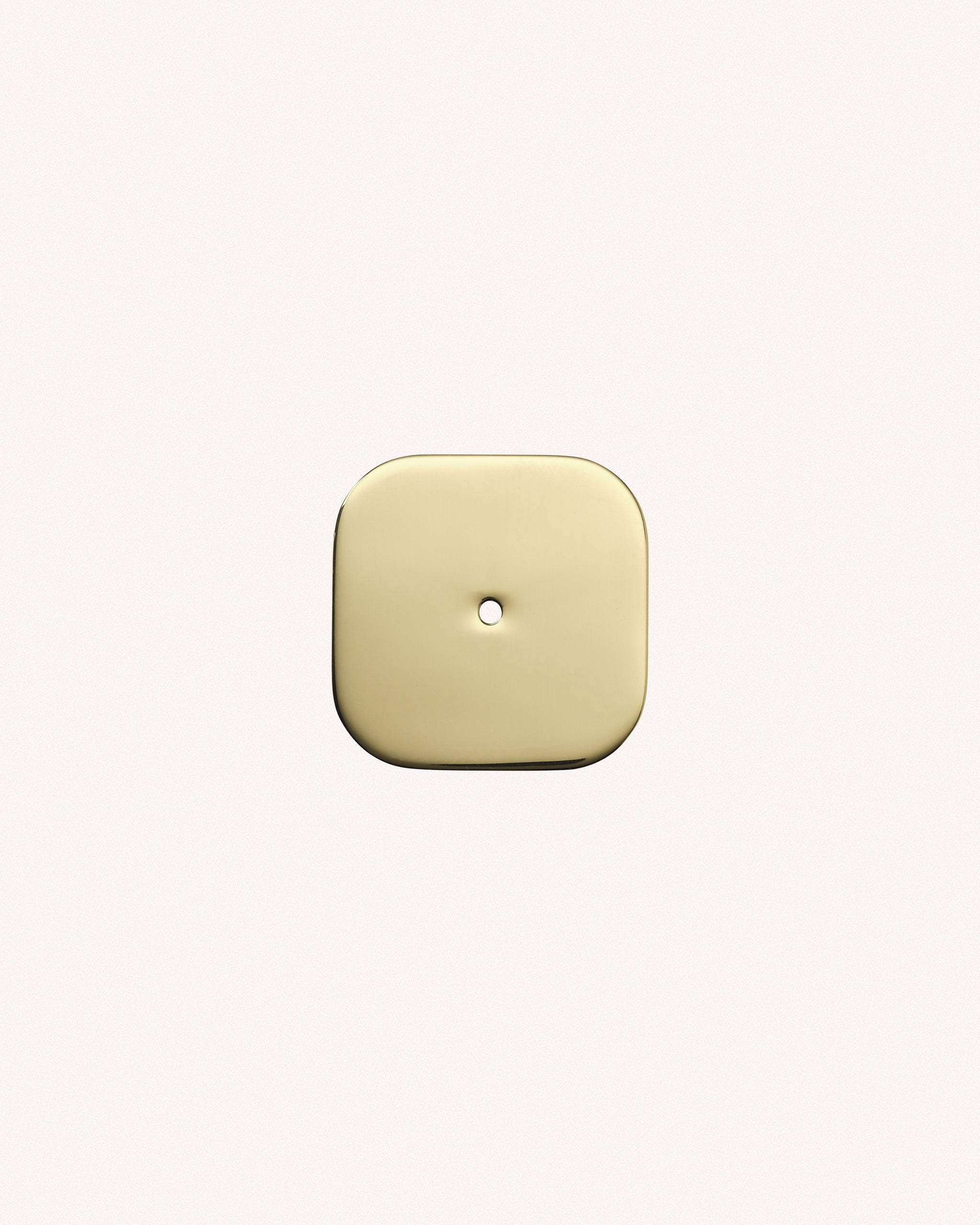 Small Curve Backplate, Polished Brass
