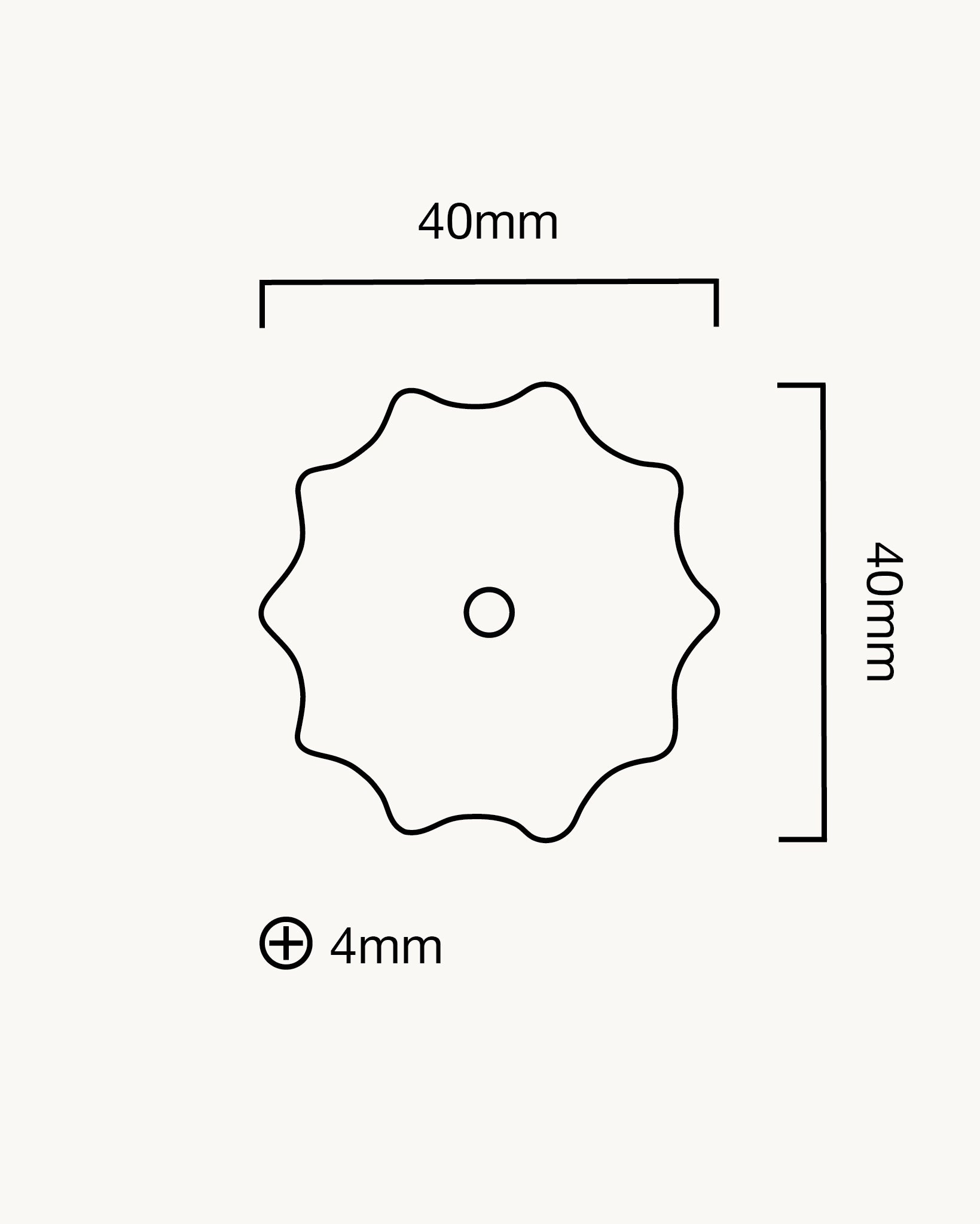 Small Wave Backplate, Brushed Nickel