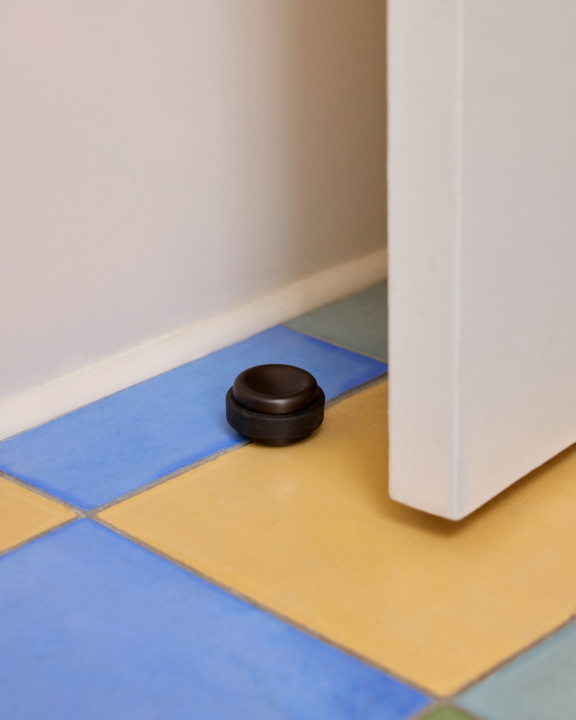 Floor Door Stop, Blackened Bronze