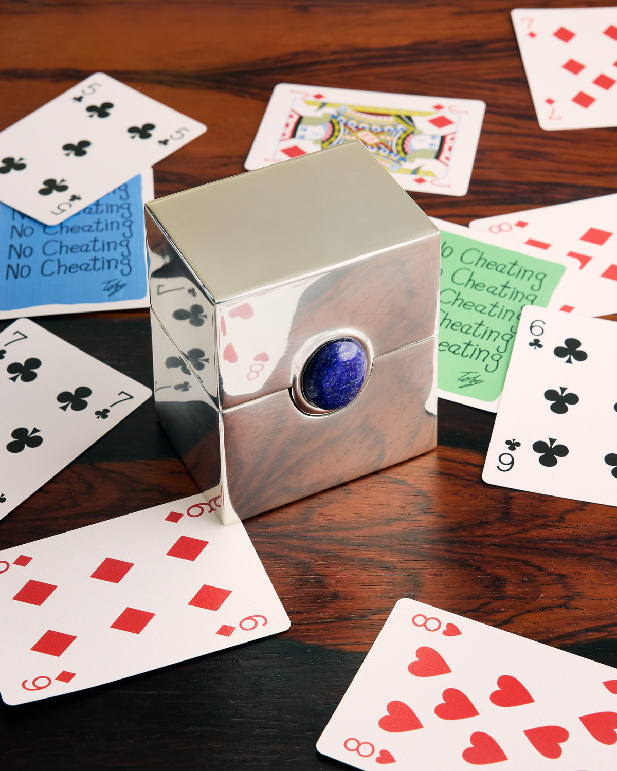 Jewel Playing Cards Box, Lapis
