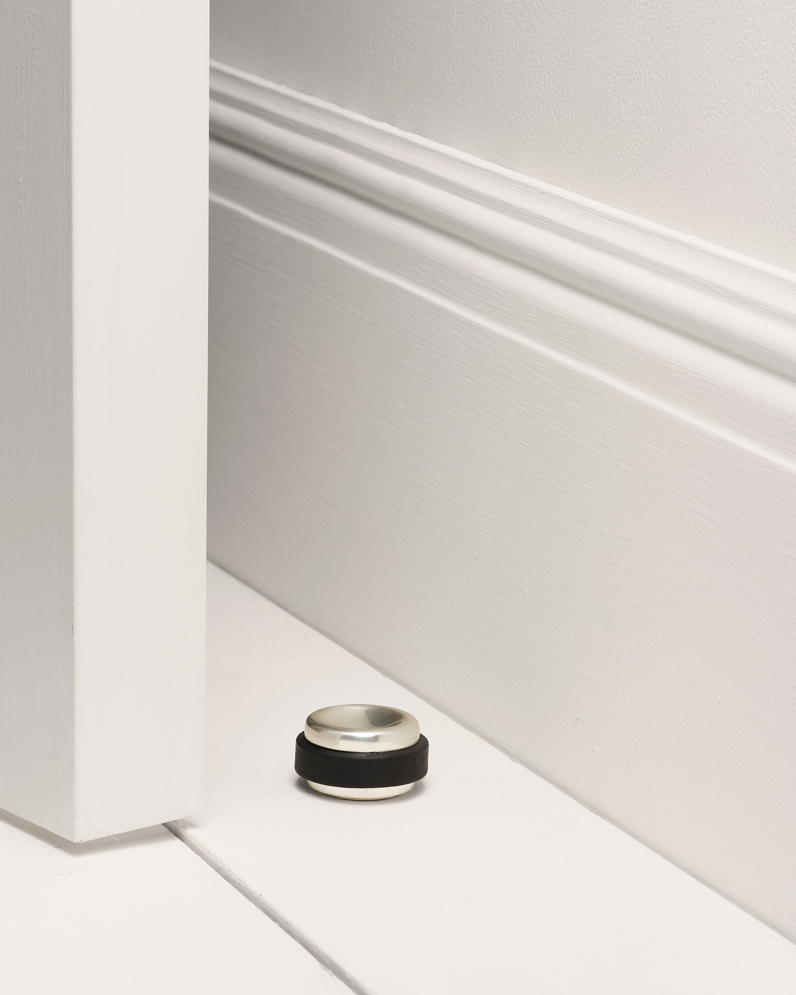 Floor Door Stop, Brushed Nickel