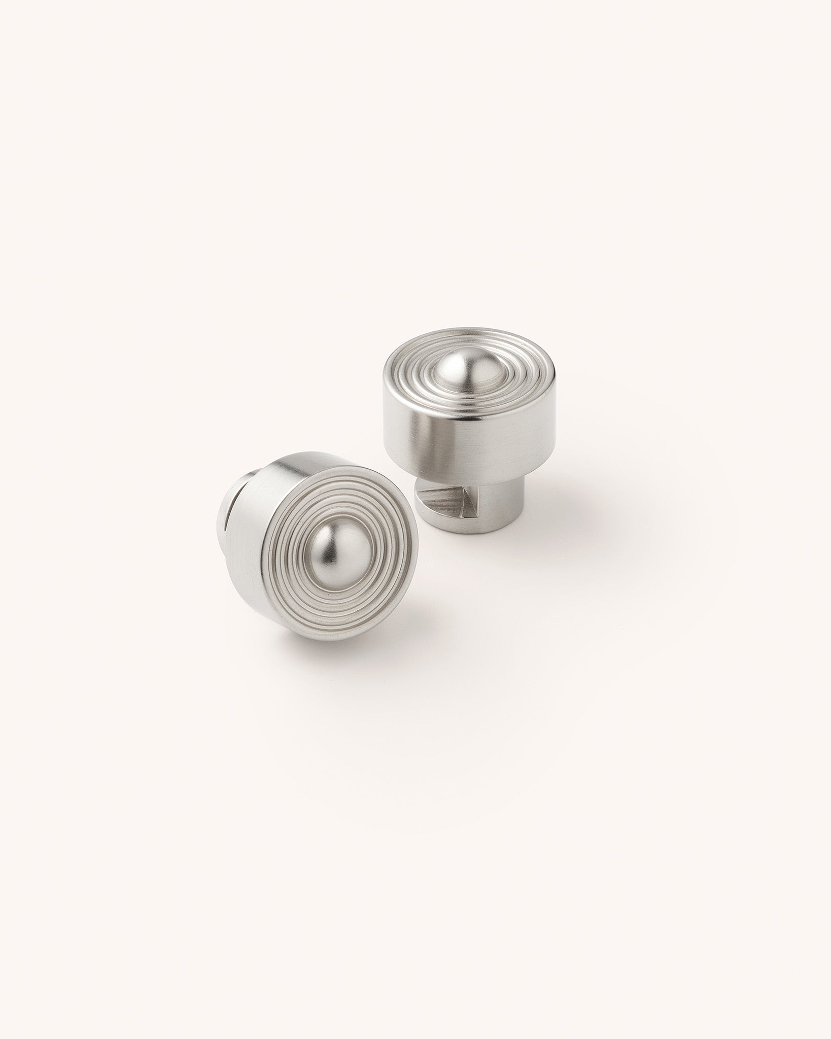 Ring Mirror Studs, Nickel, Set of 2