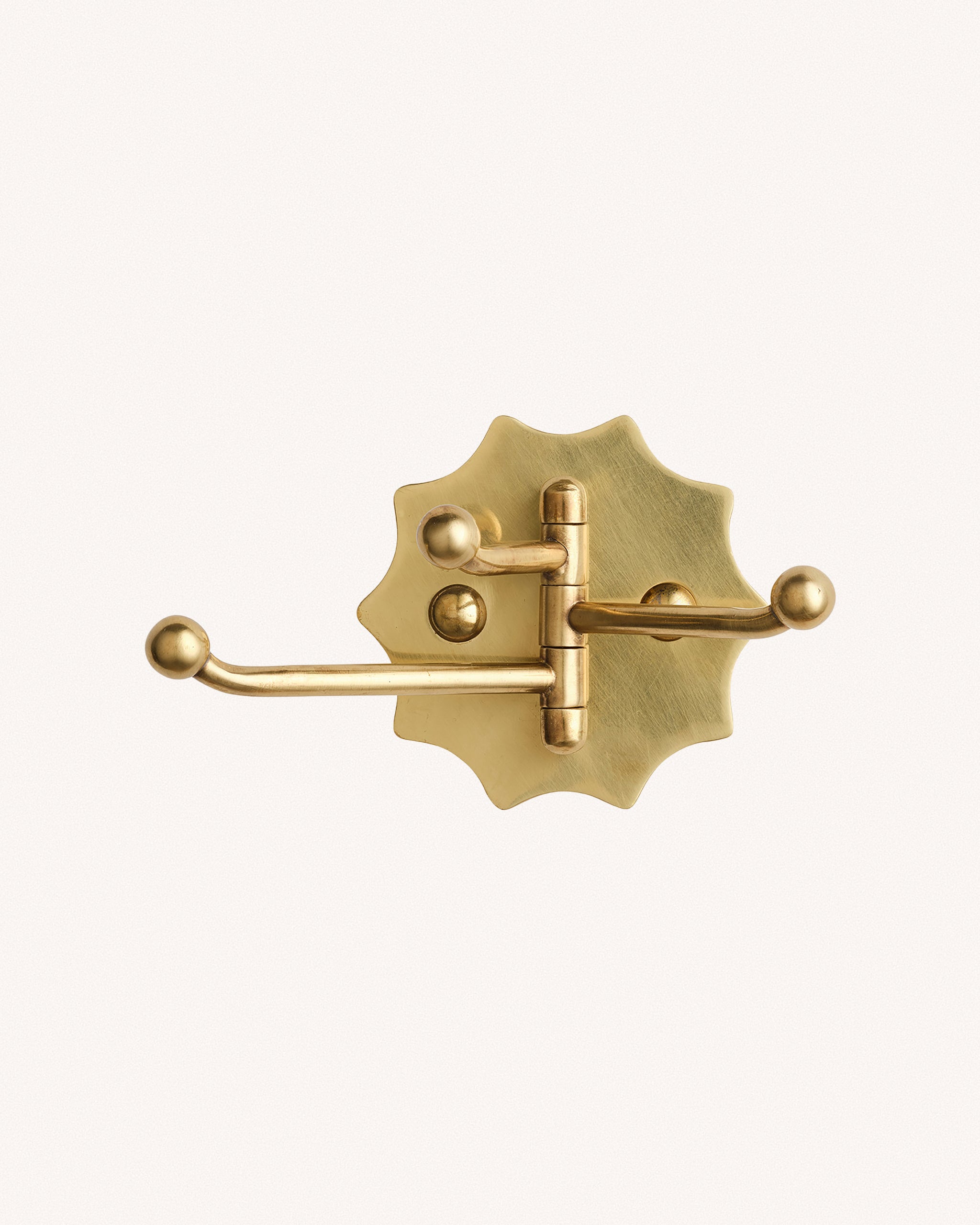 Wave Swing Arm Hook, Aged Brass