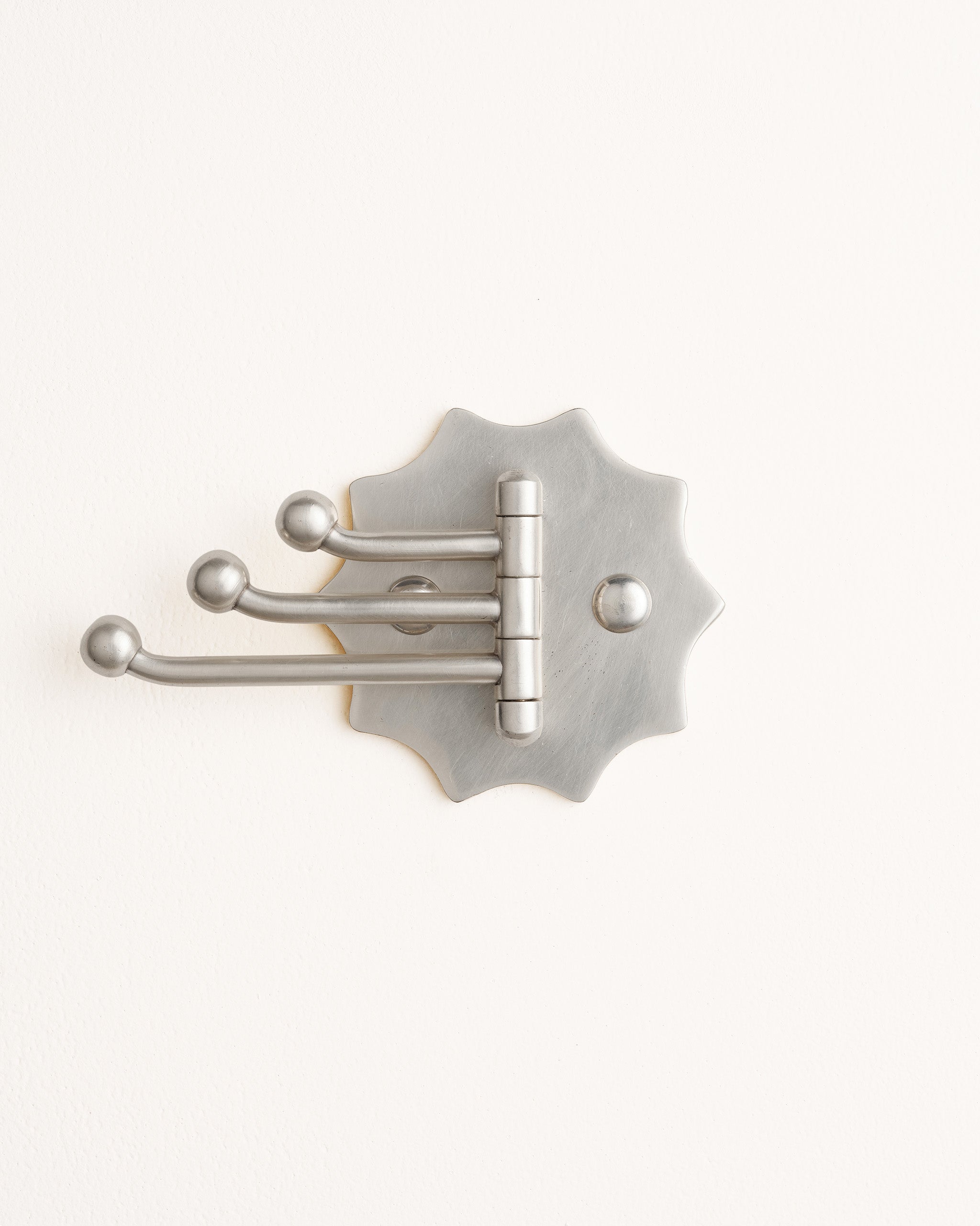 Wave Swing Arm Hook, Brushed Nickel