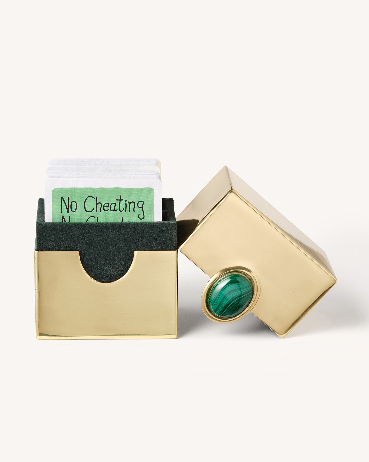 Jewel Playing Cards Box, Malachite