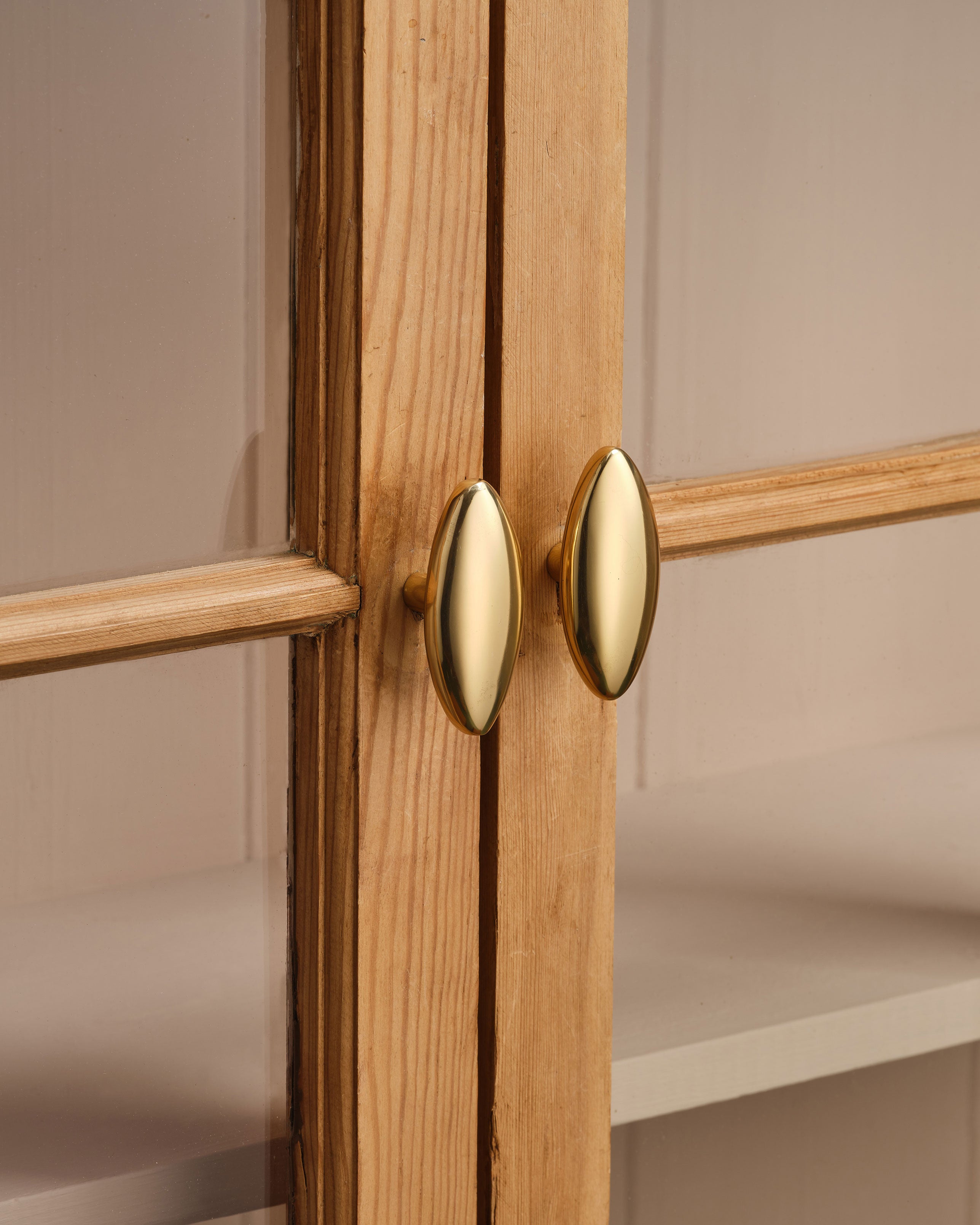 Polished Brass Oval Knob