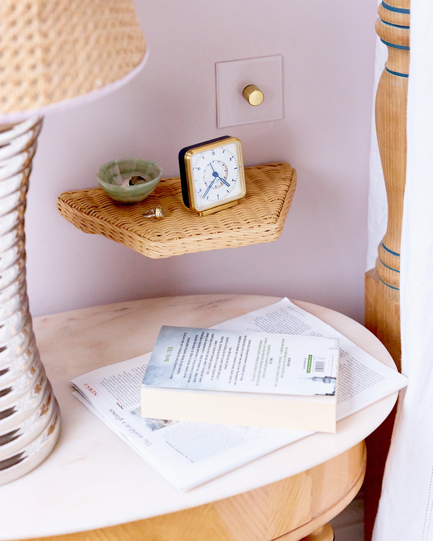 Rattan Shelf, 30cm