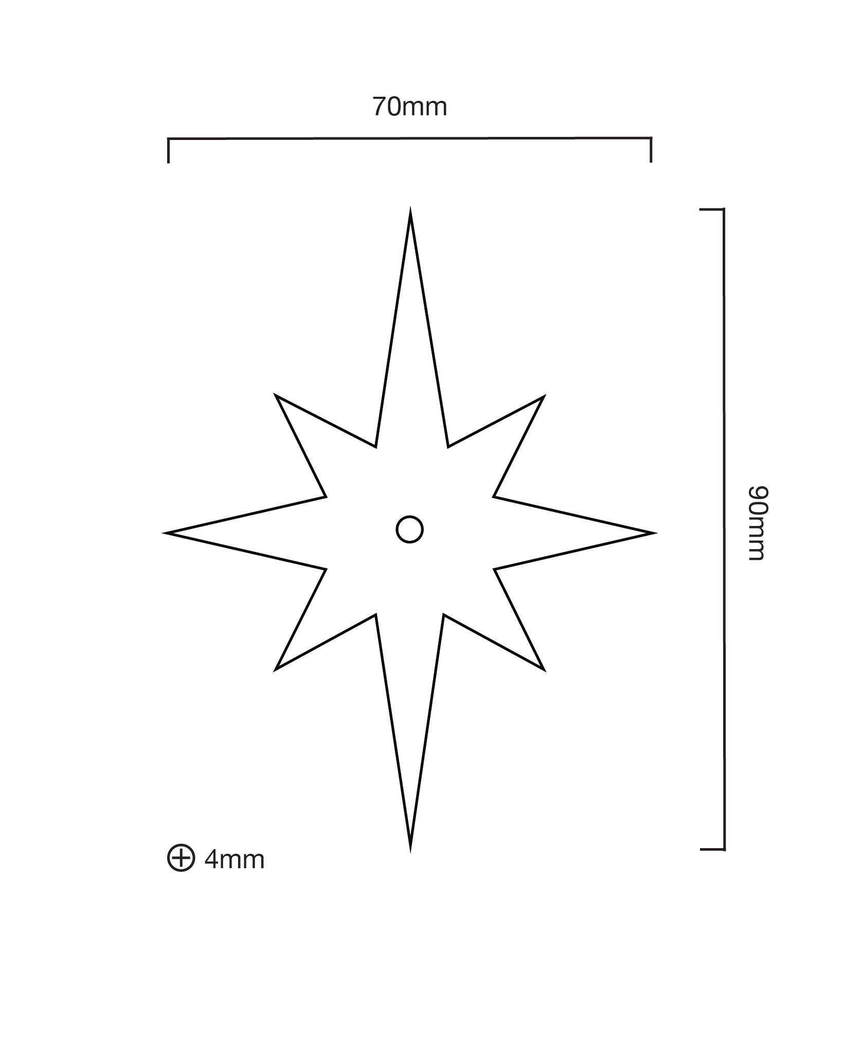 Star Backplate, Brushed Nickel