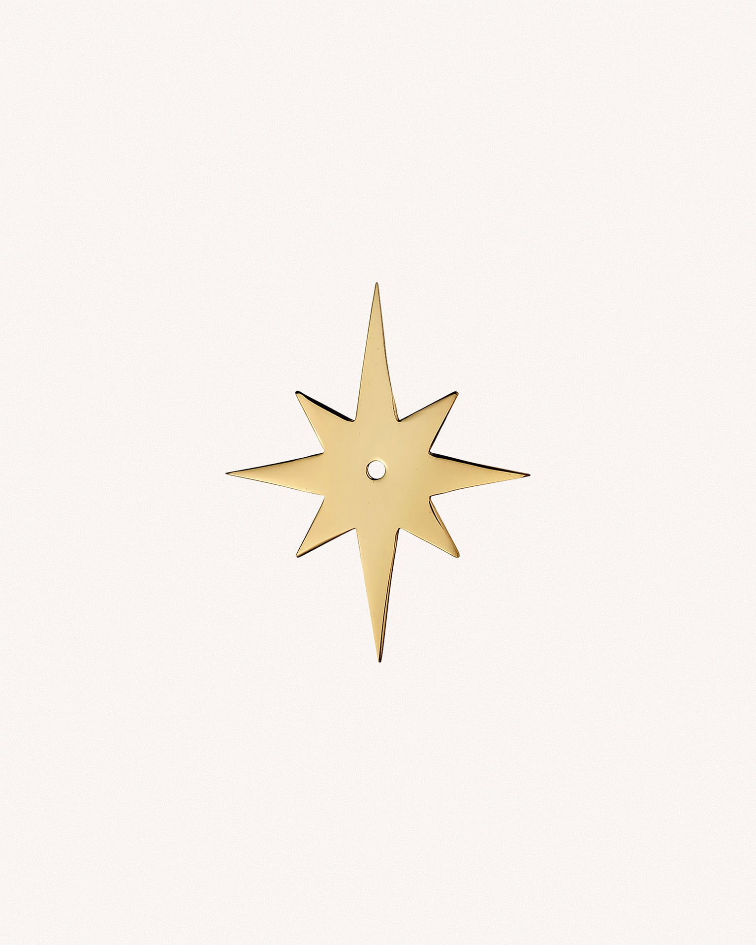 Star Backplate, Polished Brass