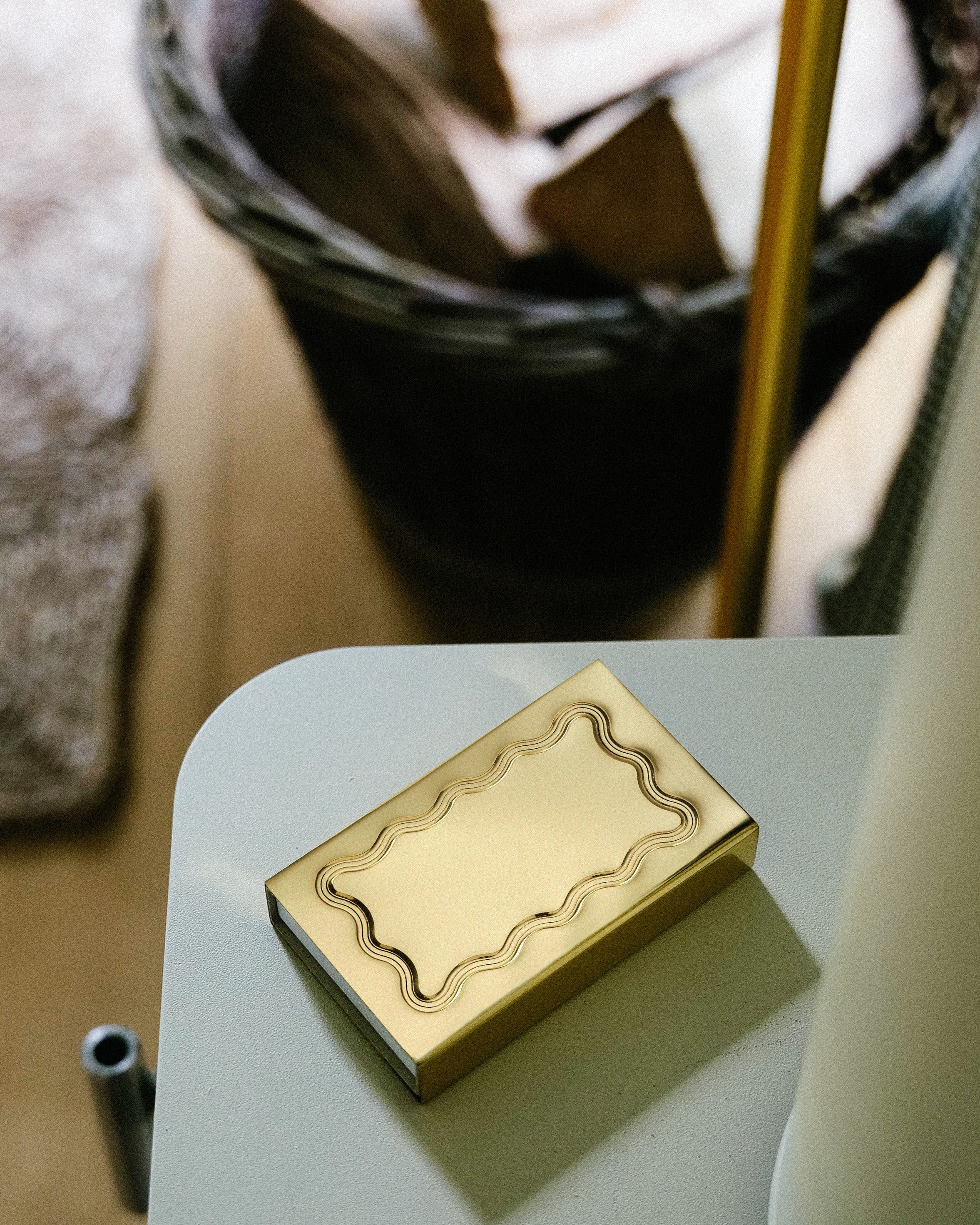 Wave Matchbox Sleeve, Brass