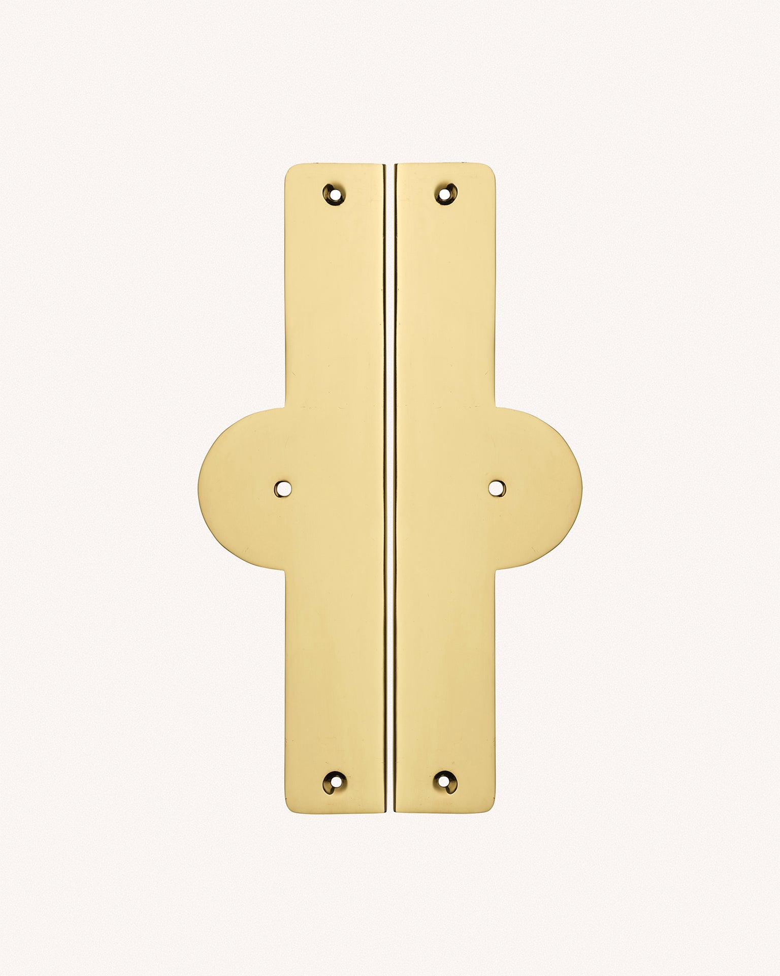 Pair of Arch Backplates, Polished Brass