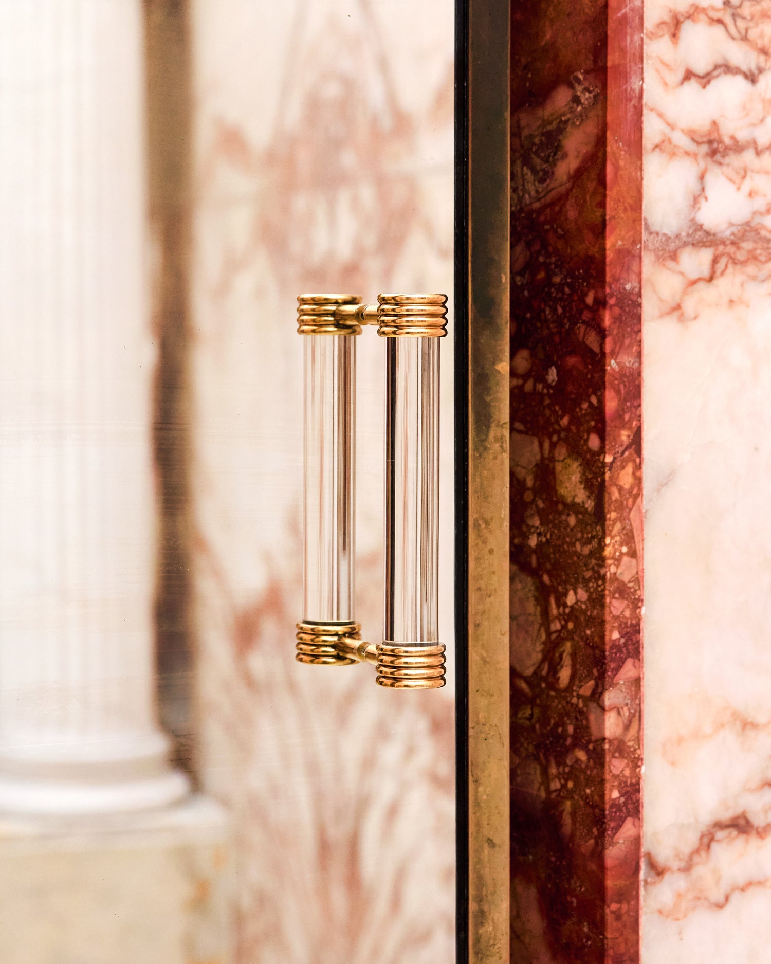 Rib Handle, Polished Brass