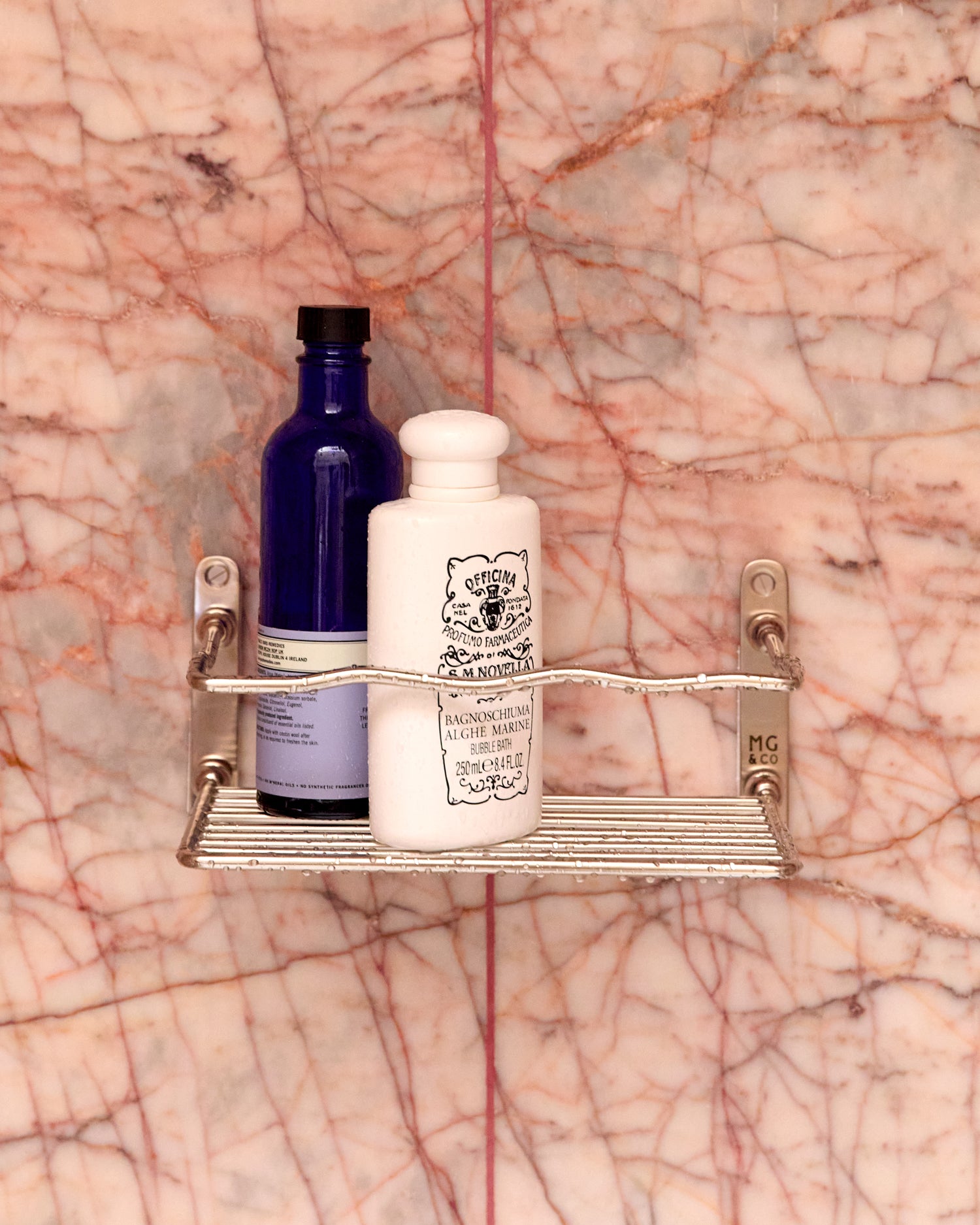 Wave Shower Caddy Shelf, Nickel