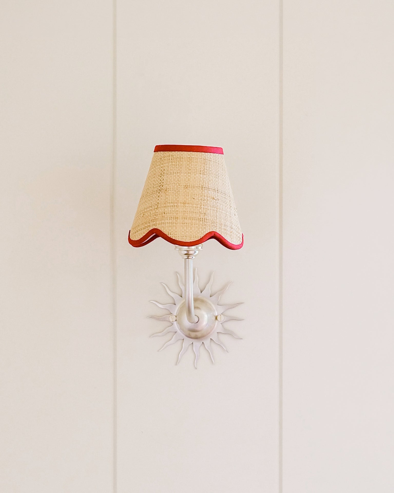 Sunburst Wall Light, Brushed Silver