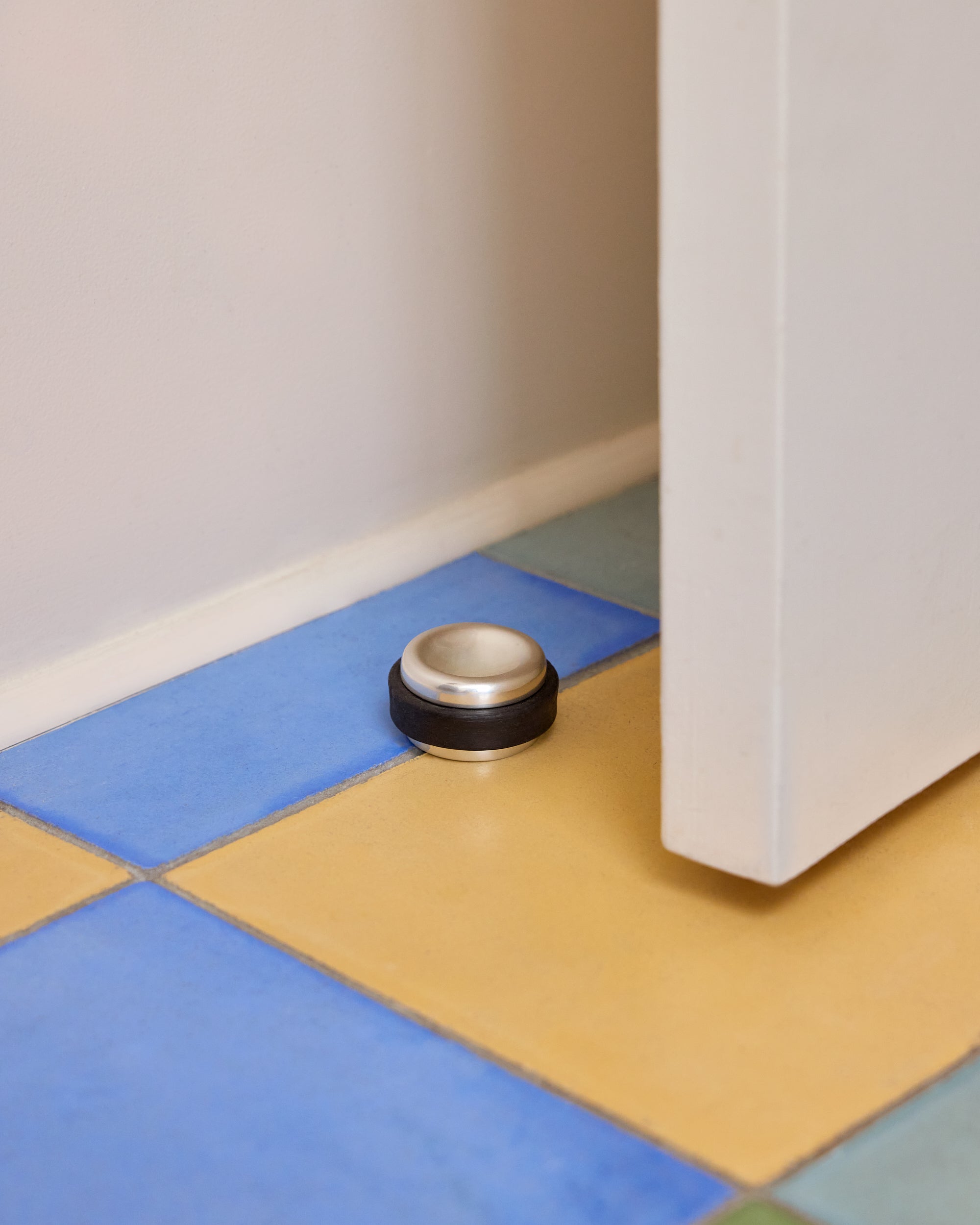 Floor Door Stop, Brushed Nickel