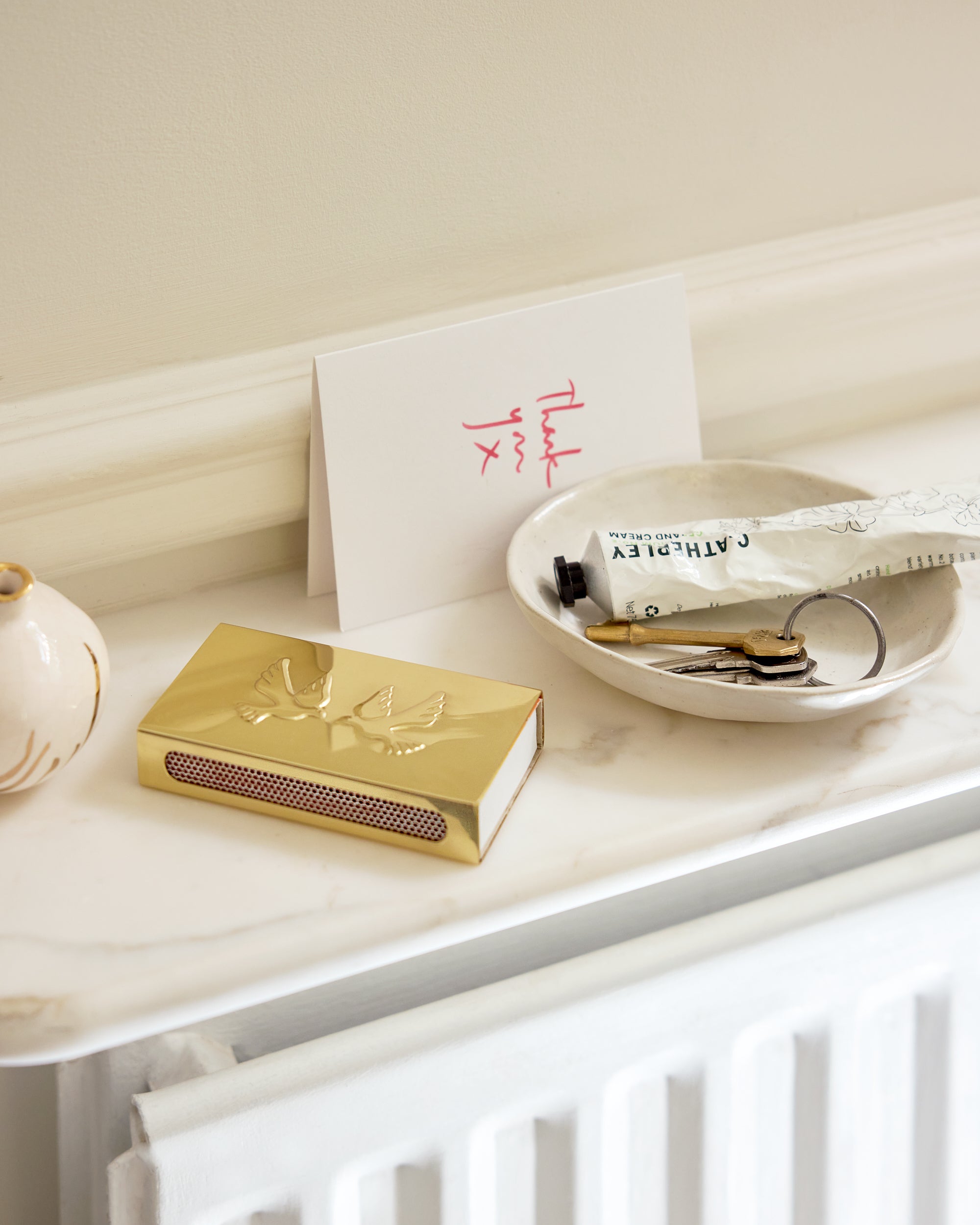 Lovebirds Matchbox Sleeve, Brass