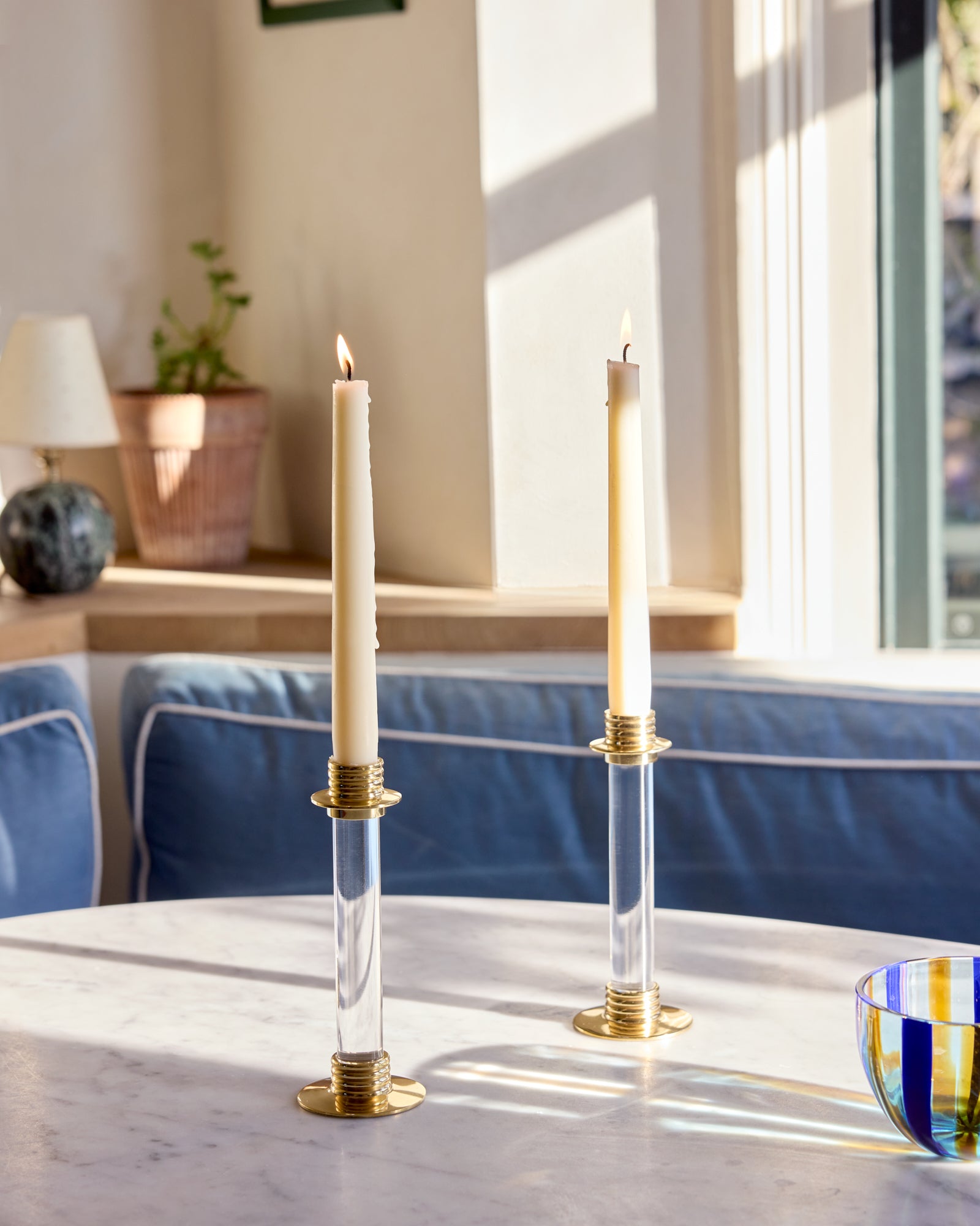 Tall Candle Holder, Brass