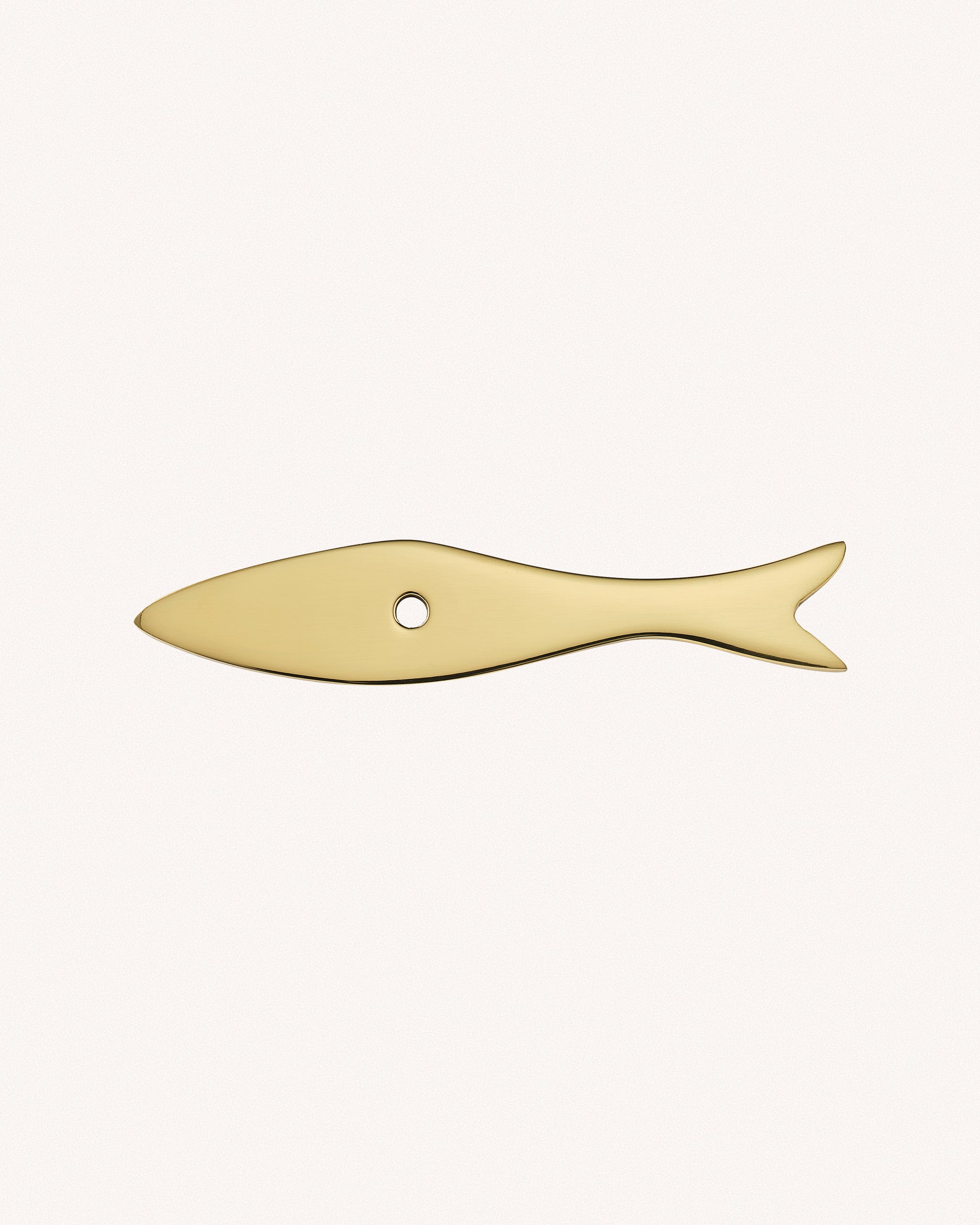 Fish Backplate, Polished Brass