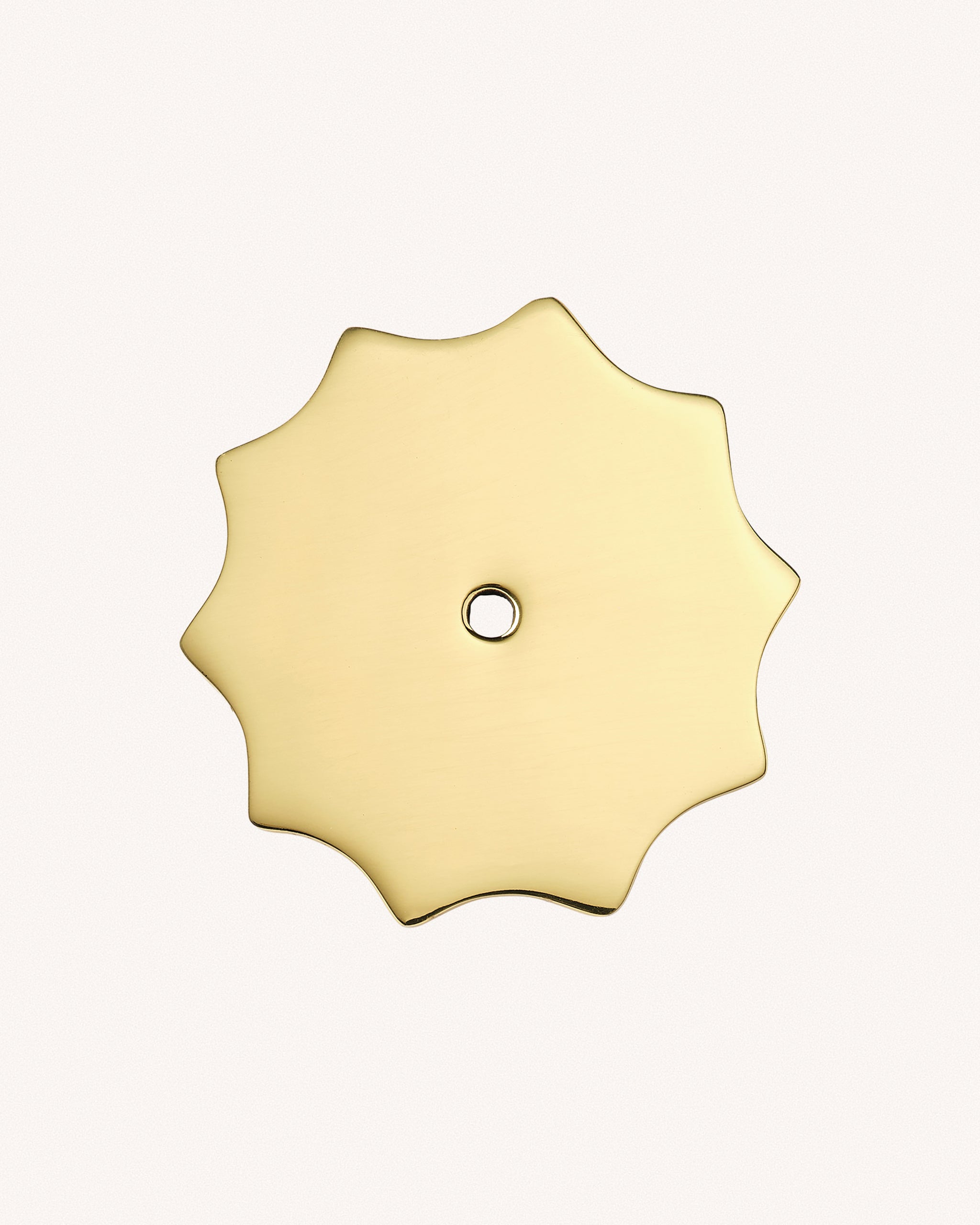 Large Wave Backplate, Polished Brass