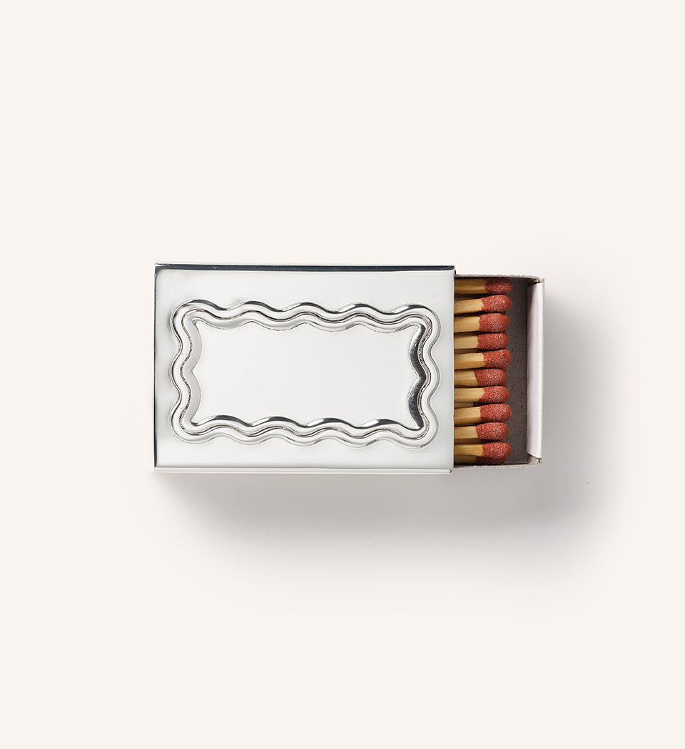 Brass wave matchbox sleeve engraving preview
