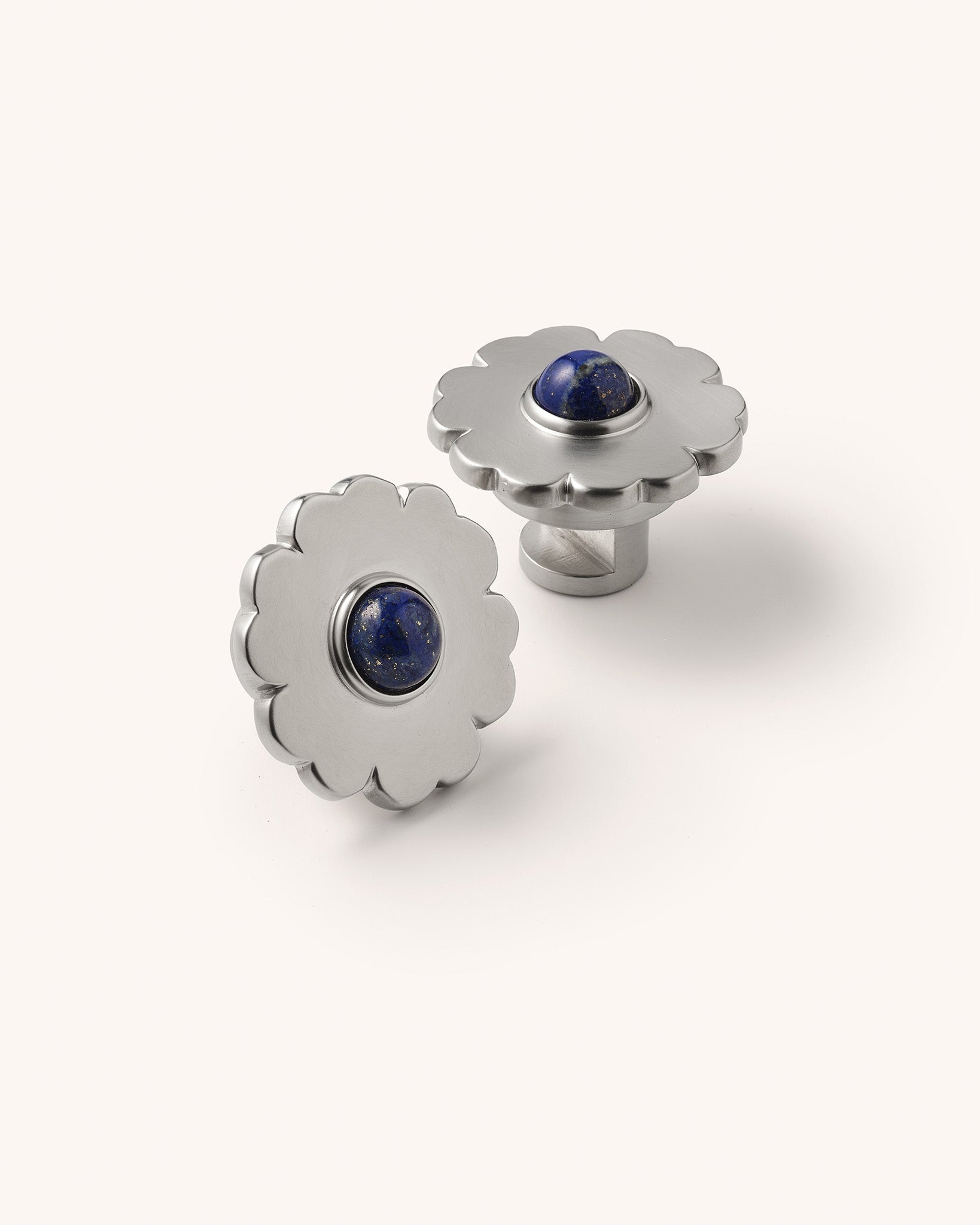 Flower Studs, Nickel, Set of 2