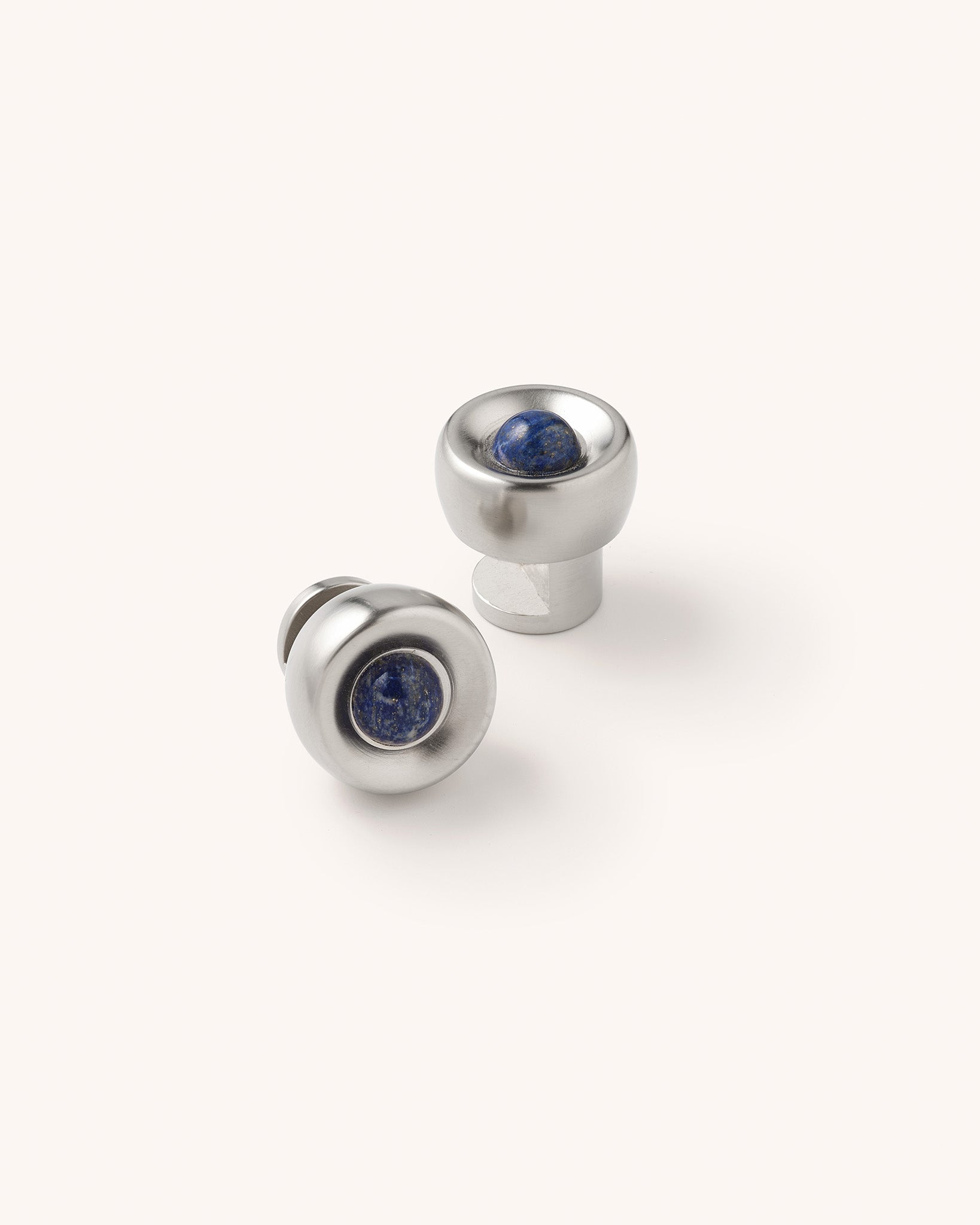 Jewel Mirror Studs, Nickel, Set of 2