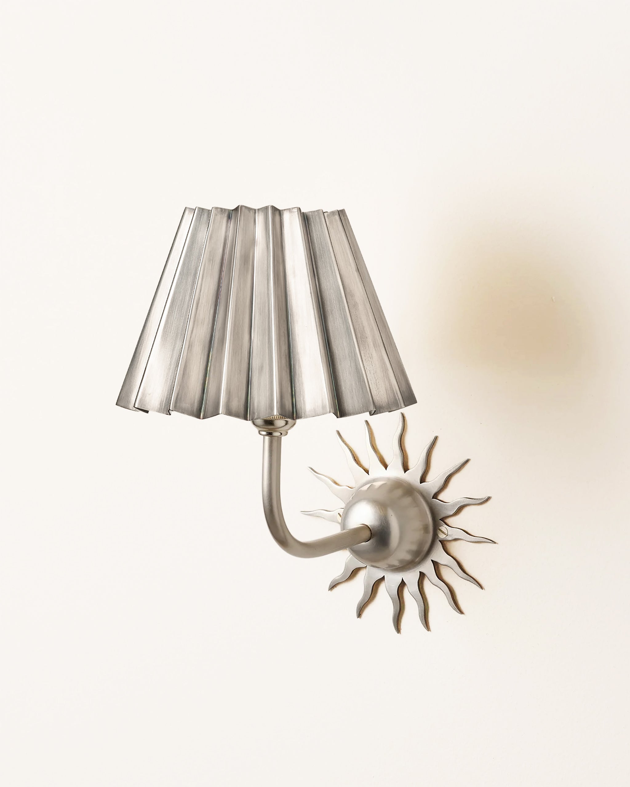 Sunburst Wall Light, Brushed Silver