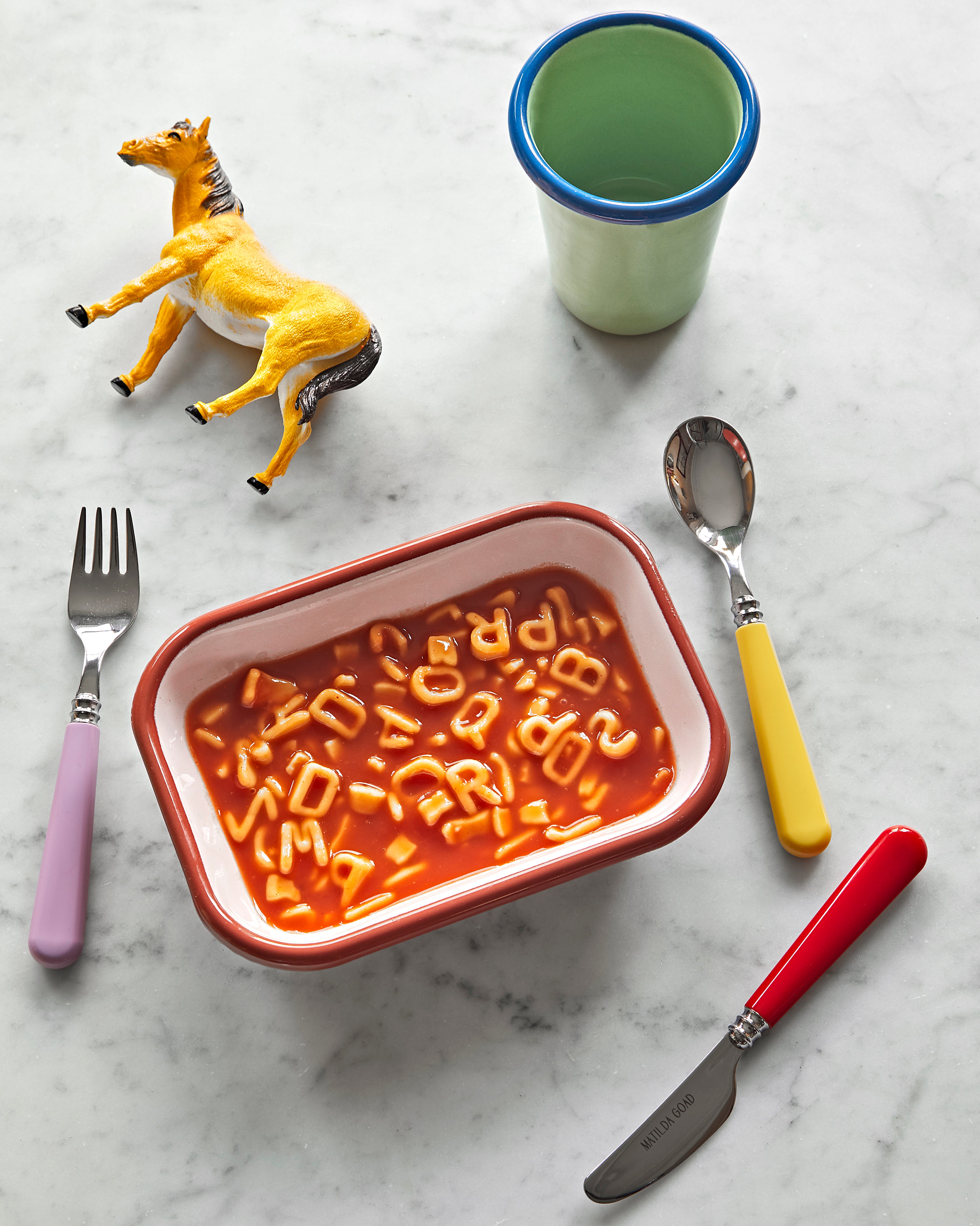 3 Piece Kids Cutlery Set, Reds