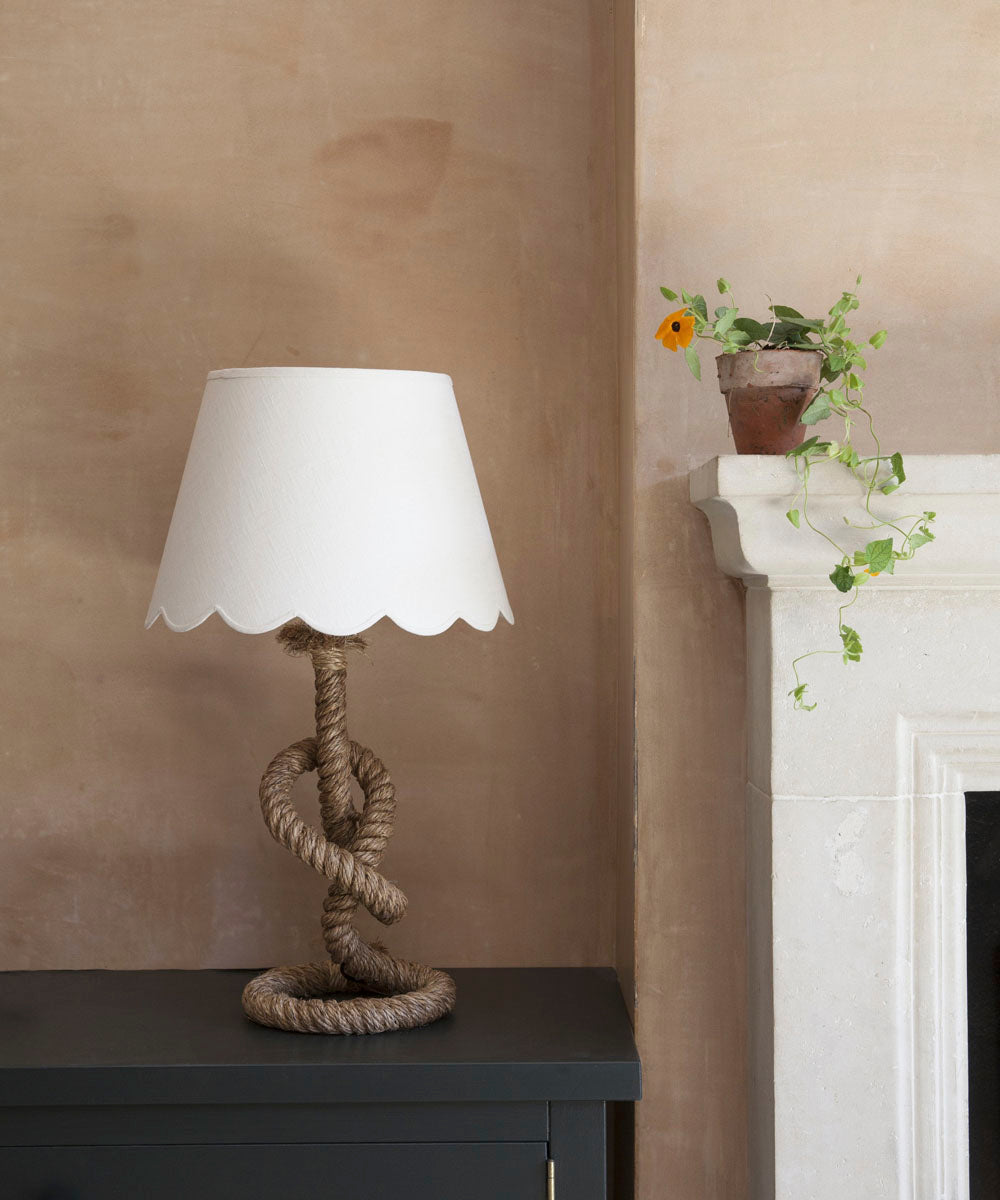 Fabric Scallop Lampshade, Medium
